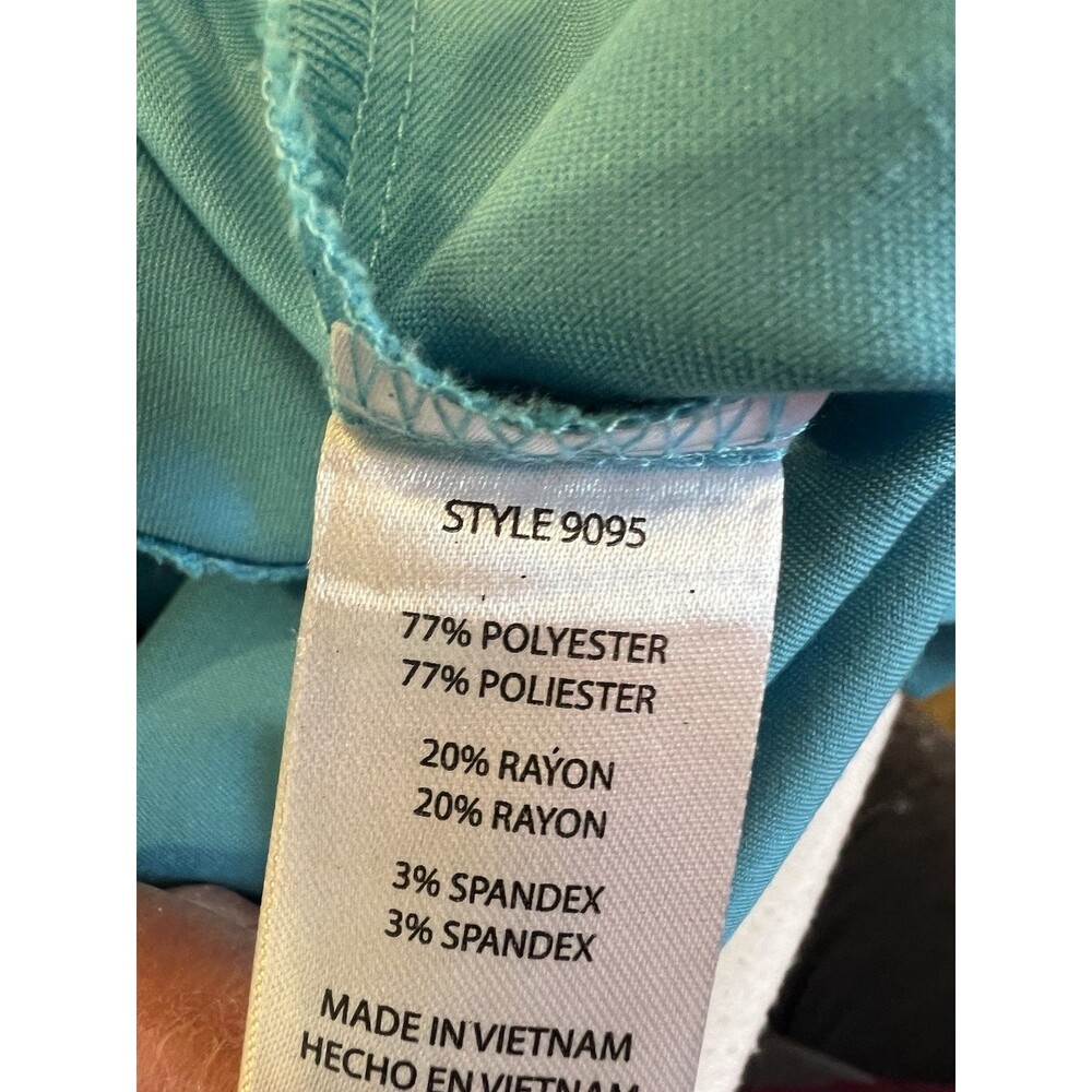 Women's Purple Label Turquoise Scrub Pants XL Comfy Medical 2 Pockets - Picture 9 of 11